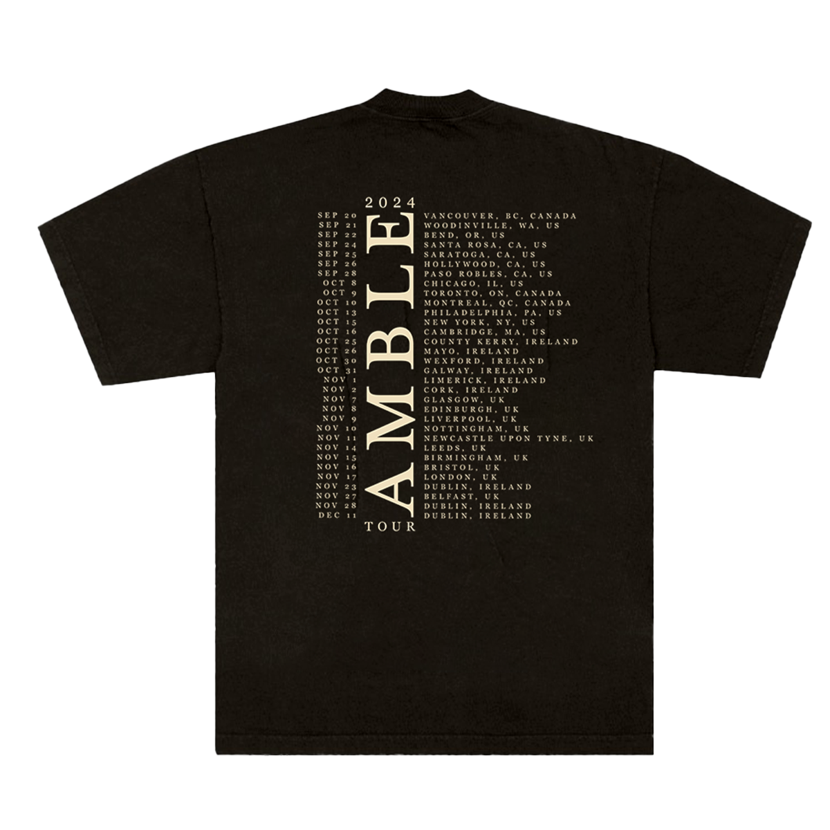 Amble 2024 Tour Tee - Black